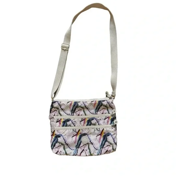 Kipling Alvar Crossbody Purse Multicolored Purple Blue Medium size - Picture 1 of 16